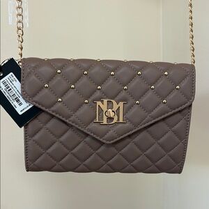 Luxurious Brown Quilted Crossbody Bag with Gold Chain
